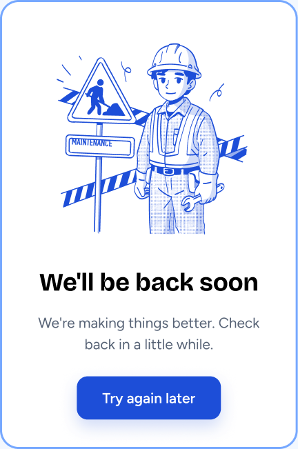 Maintenance interface example